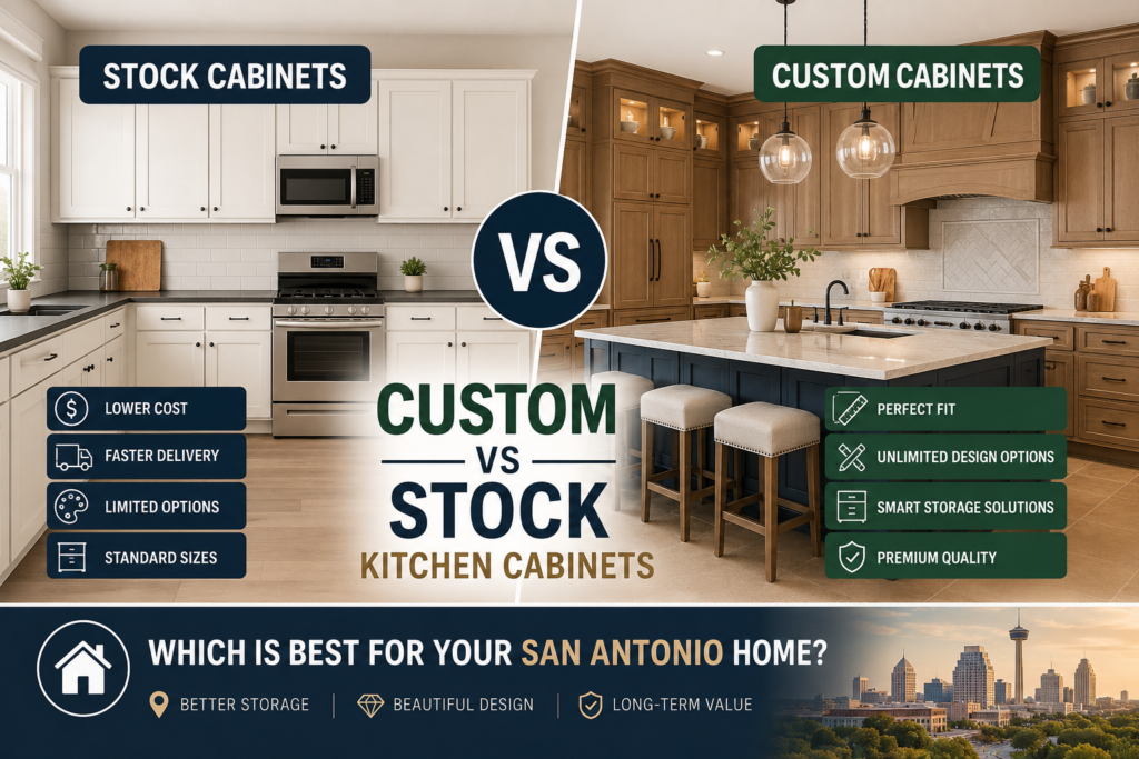 Custom vs Stock Kitchen Cabinets